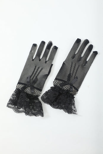 Black Hairpins and Gloves 1920s Accessories Sets