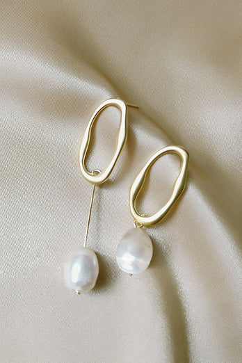 Baroque Natural Textured Pearl Earrings