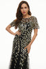 Load image into Gallery viewer, Leaves Sequins Mother Dress with Short Sleeves