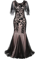 Load image into Gallery viewer, Plus Size Long 1920s Flapper Dress with Sequin