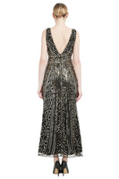 Load image into Gallery viewer, Sequin V-neck Midi 1920s Flapper Dress