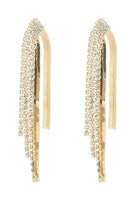 Load image into Gallery viewer, Golden Beaded Prom Earrings