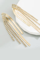 Load image into Gallery viewer, Golden Beaded Prom Earrings