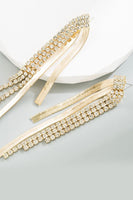 Load image into Gallery viewer, Golden Beaded Prom Earrings