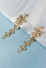 Load image into Gallery viewer, Vintage Simple Rhinestone Gold Leaf Earrings