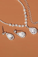 Load image into Gallery viewer, Rhinestone Drop Bridal Earrings Necklace Set
