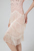 Load image into Gallery viewer, Blush Sequins 1920s Dress with Fringes