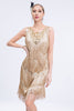 Load image into Gallery viewer, Black Sequins Gatsby Fringed Flapper Dress