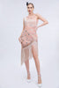 Load image into Gallery viewer, Black Beaded Roaring 20s Gatsby Fringed Flapper Dress
