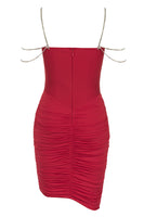 Load image into Gallery viewer, Red Spaghetti Straps Beading Short Party Dress