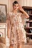 Load image into Gallery viewer, Batwing Sleeves Champagne Sequins 1920s Dress