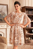 Load image into Gallery viewer, Batwing Sleeves Champagne Sequins 1920s Dress