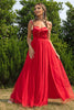 Load image into Gallery viewer, Black Spaghetti Straps A Line Tulle Open Back Long Prom Dress