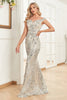 Load image into Gallery viewer, Off the Shoulder Mermaid Sparkly Sequin Prom Dress