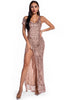 Load image into Gallery viewer, Champagne Off the Shoulder Bodycon Long Party Dress