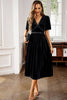 Load image into Gallery viewer, Velvet V-neck A Line Holiday Party Dress