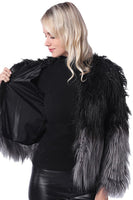 Load image into Gallery viewer, Black Winter Long Sleeve Faux Fur Coat