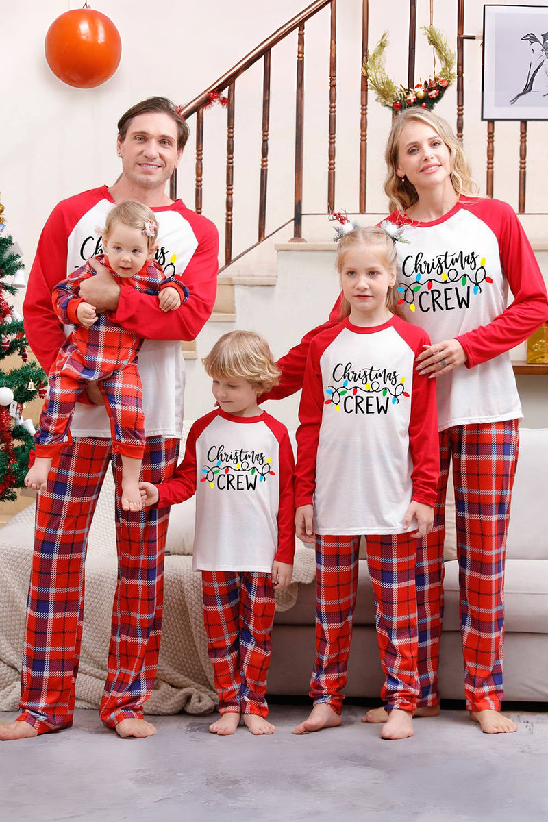 Load image into Gallery viewer, Red Plaid Matching Fmaily Christmas Pajamas