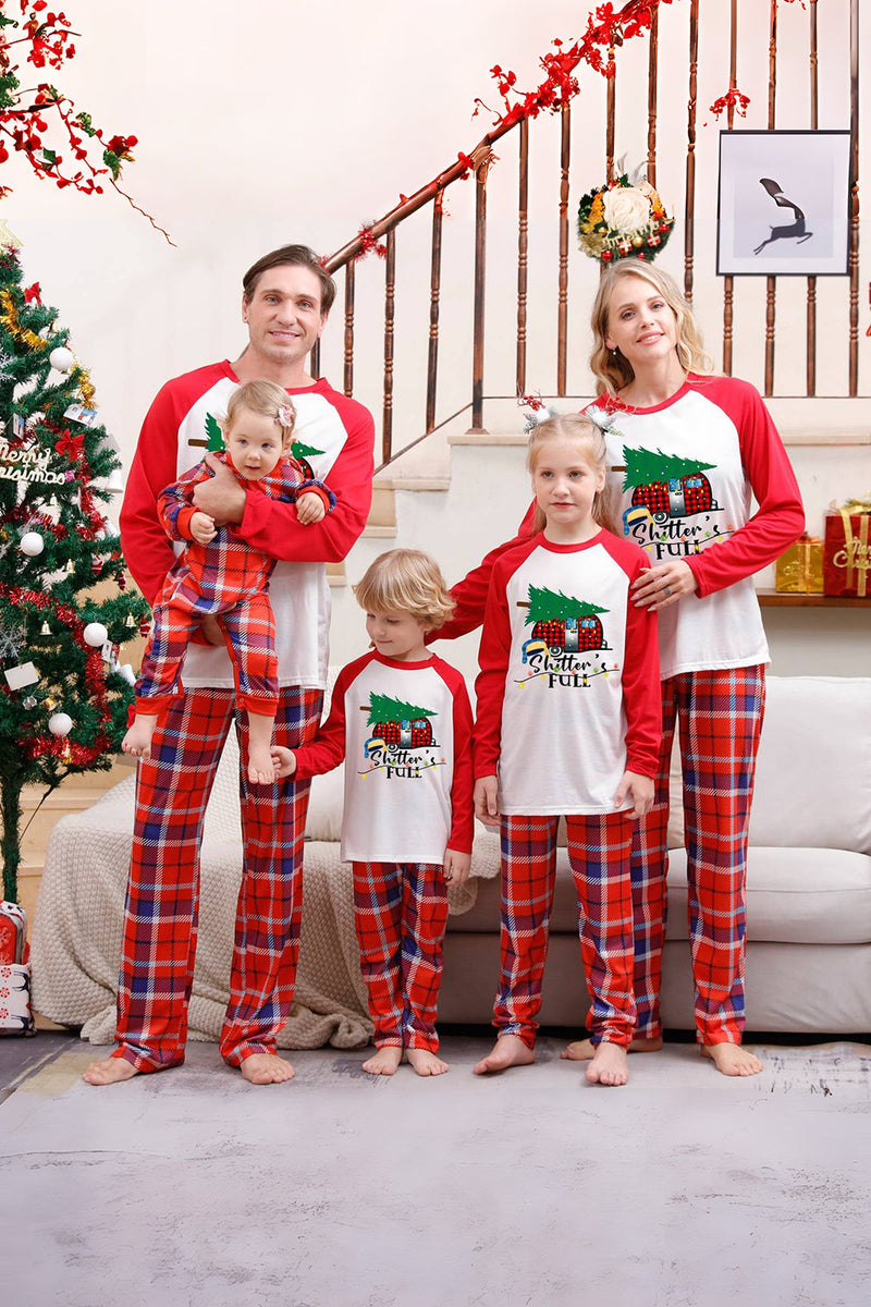 Load image into Gallery viewer, Red Plaid Matching Fmaily Christmas Pajamas