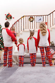 Red Plaid Matching Fmaily Christmas Pajamas