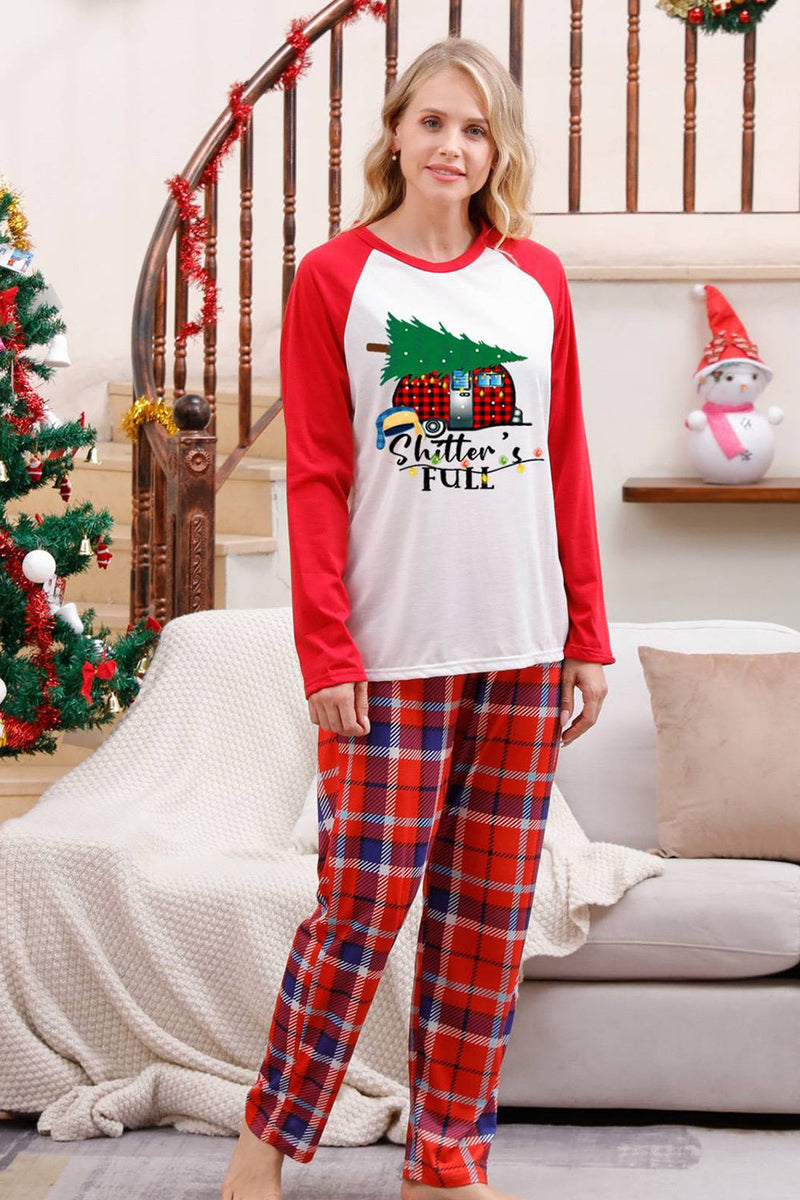 Load image into Gallery viewer, Red Plaid Matching Fmaily Christmas Pajamas