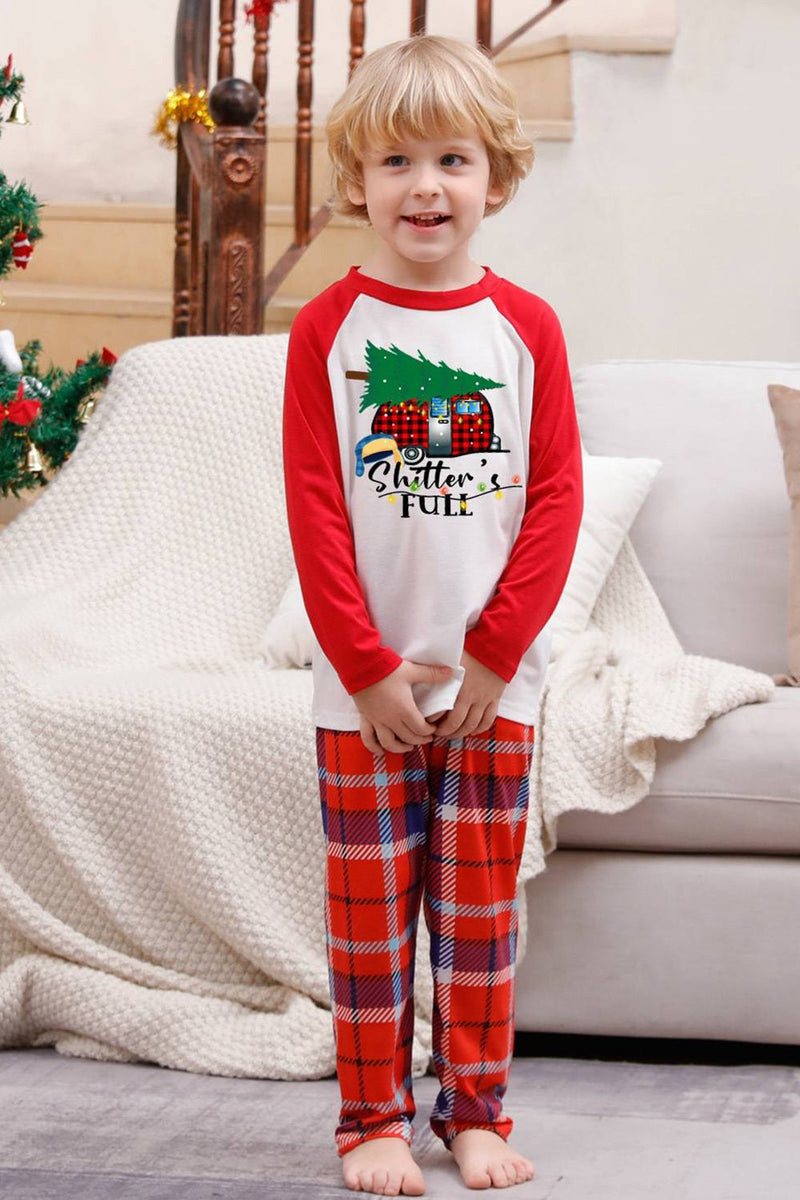 Load image into Gallery viewer, Red Plaid Matching Fmaily Christmas Pajamas