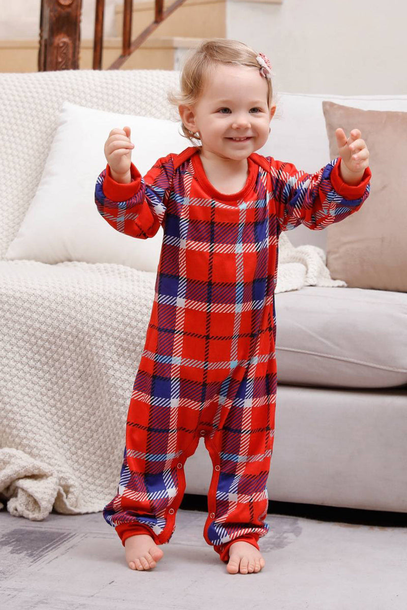 Load image into Gallery viewer, Red Plaid Matching Fmaily Christmas Pajamas