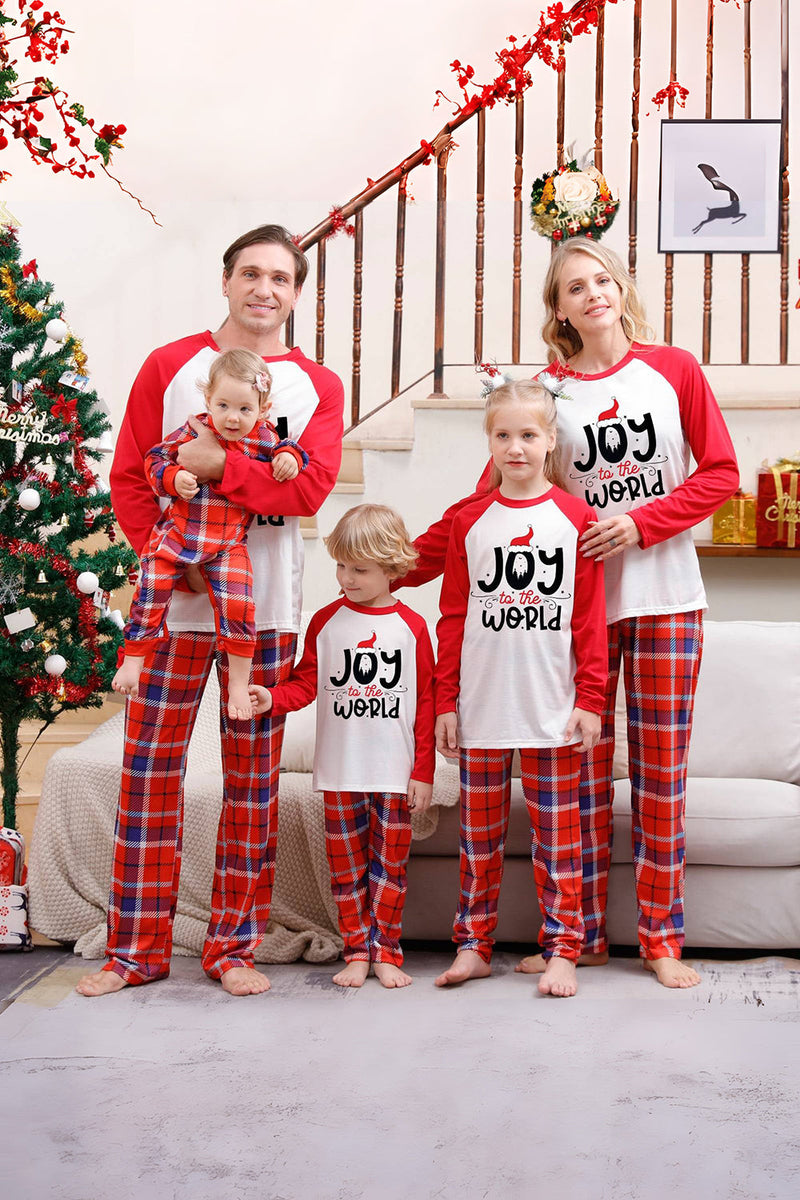 Load image into Gallery viewer, Merry Christmas Red Plaid Family Pajama Sets