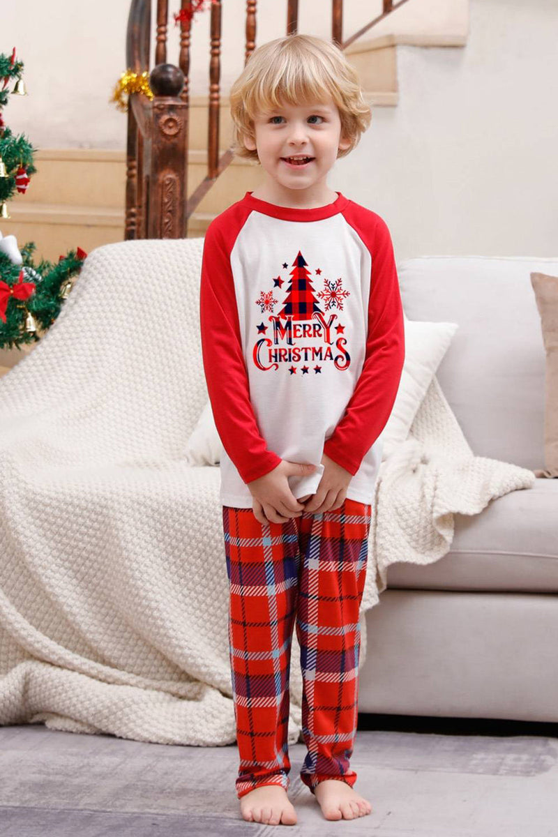 Load image into Gallery viewer, Merry Christmas Red Plaid Family Pajama Sets