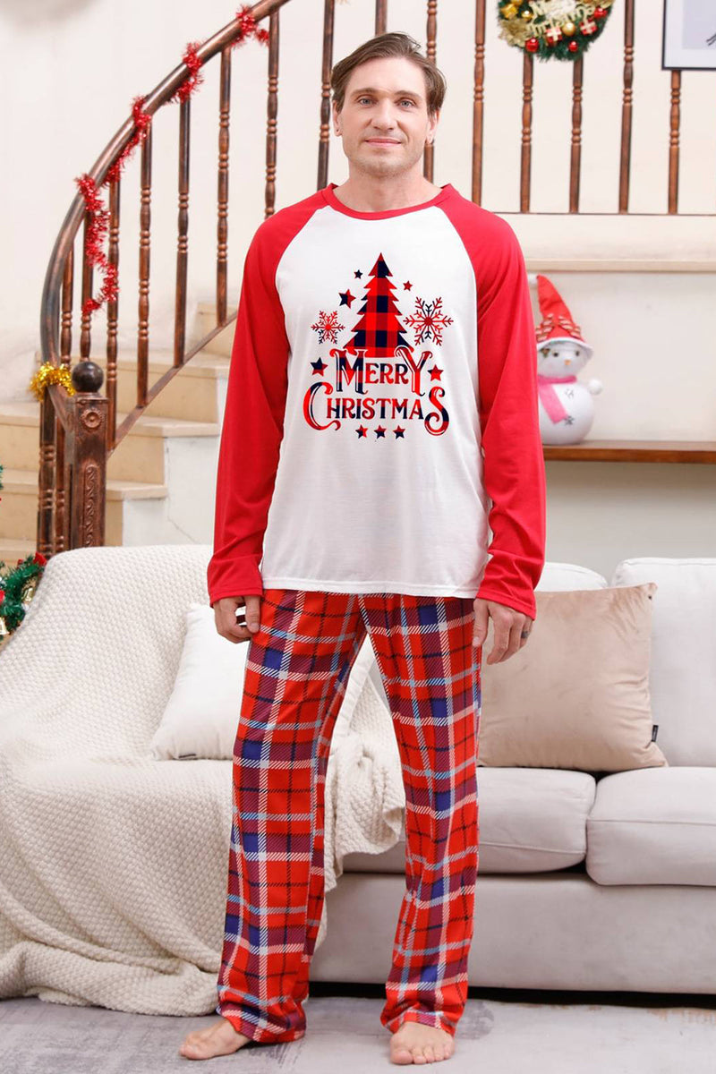 Load image into Gallery viewer, Merry Christmas Red Plaid Family Pajama Sets