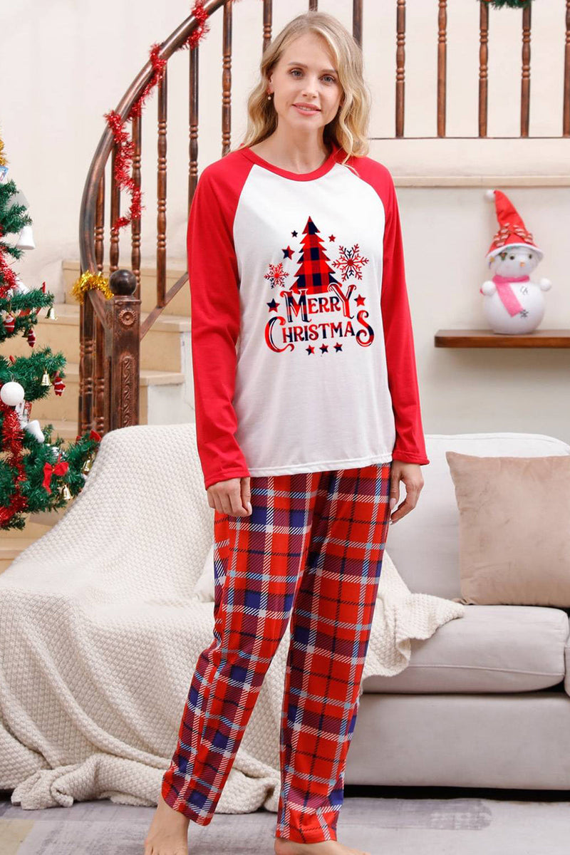 Load image into Gallery viewer, Merry Christmas Red Plaid Family Pajama Sets