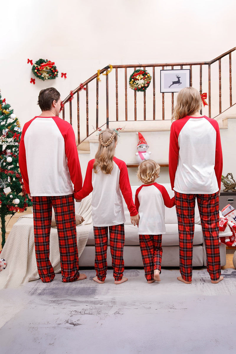 Load image into Gallery viewer, Family Red Plaid Merry Christmas Pajama Sets