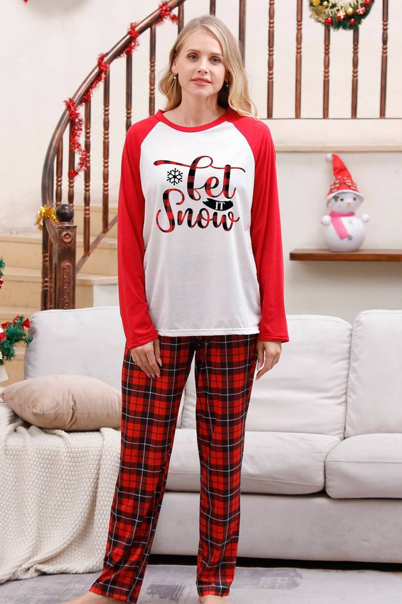 Load image into Gallery viewer, Family Red Plaid Merry Christmas Pajama Sets