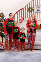 Load image into Gallery viewer, Black &amp; Red Family Plaid Matching Christmas Pajamas Sets