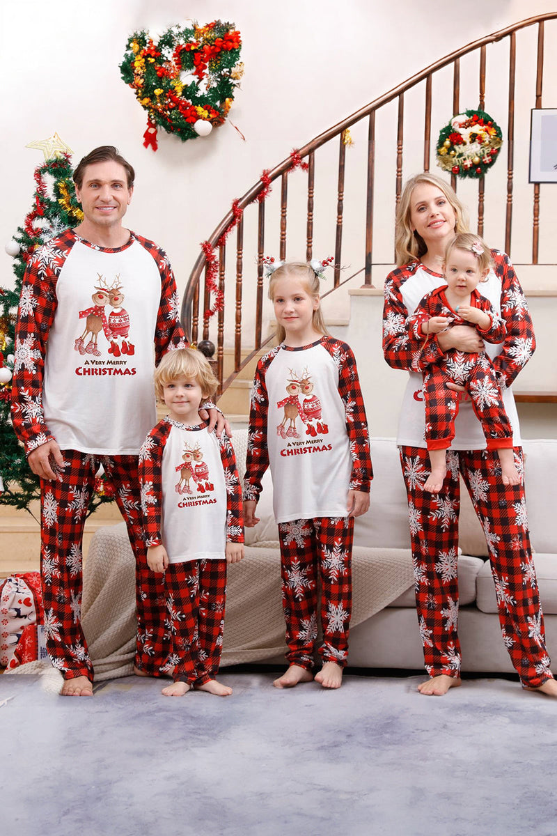 Load image into Gallery viewer, Plaid Matching Family Christmas Pajamas with Snowflake
