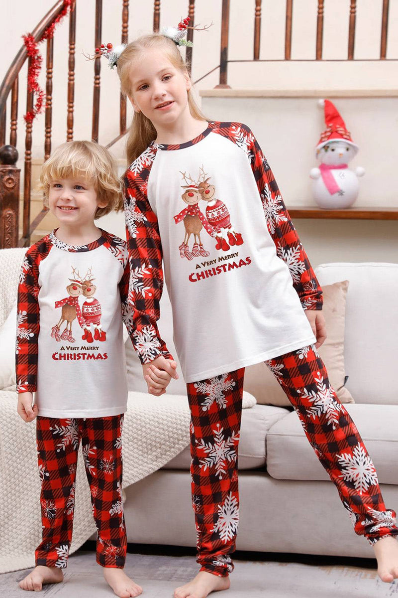 Load image into Gallery viewer, Plaid Matching Family Christmas Pajamas with Snowflake