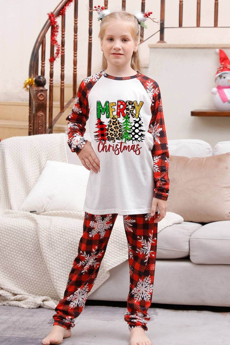 Load image into Gallery viewer, Plaid Matching Family Christmas Pajamas with Snowflake