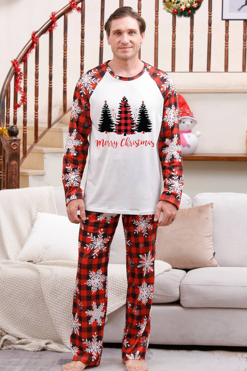 Load image into Gallery viewer, Plaid Matching Family Christmas Pajamas with Snowflake