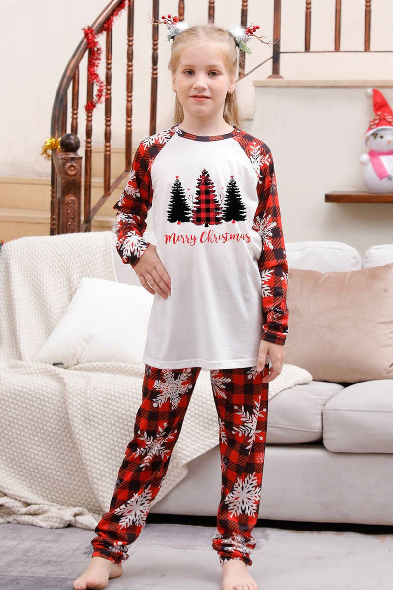 Load image into Gallery viewer, Plaid Matching Family Christmas Pajamas with Snowflake