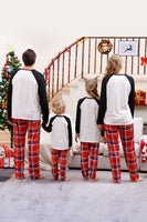 Load image into Gallery viewer, Black Plaid Printed Matching Christmas Pajamas Sets