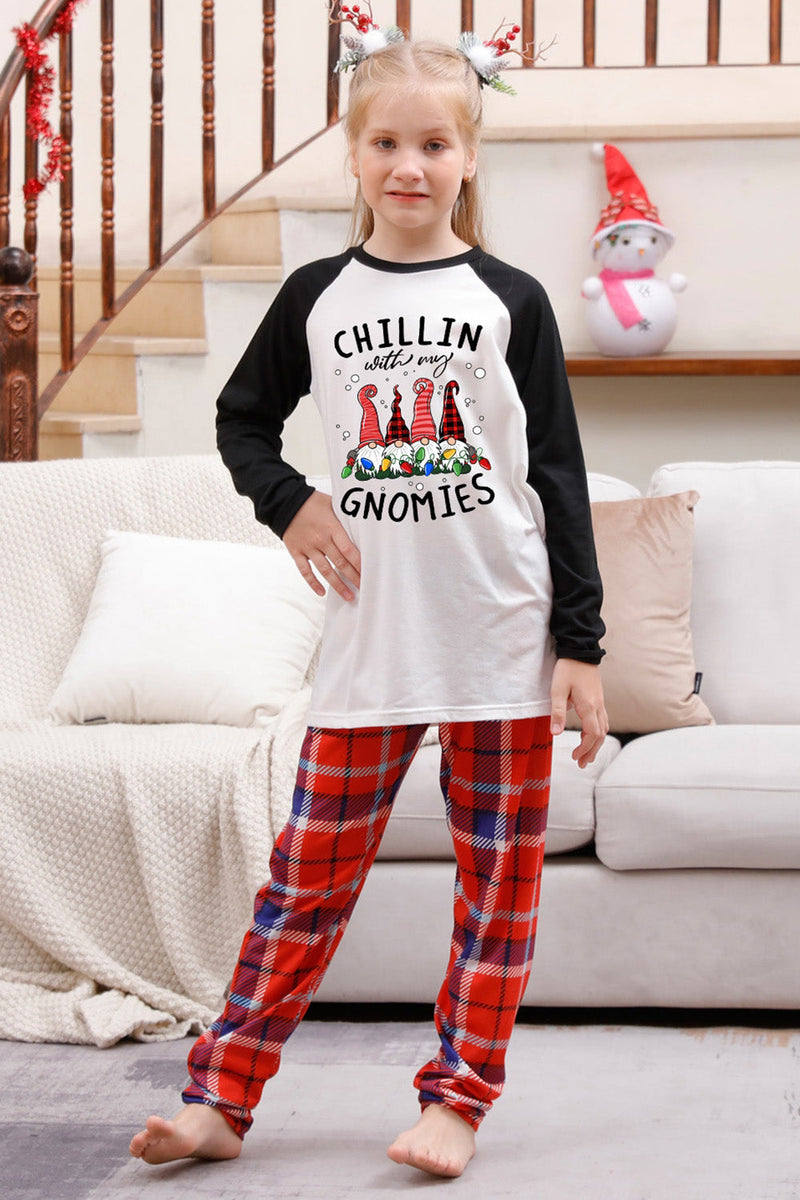 Load image into Gallery viewer, Black Plaid Printed Matching Christmas Pajamas Sets
