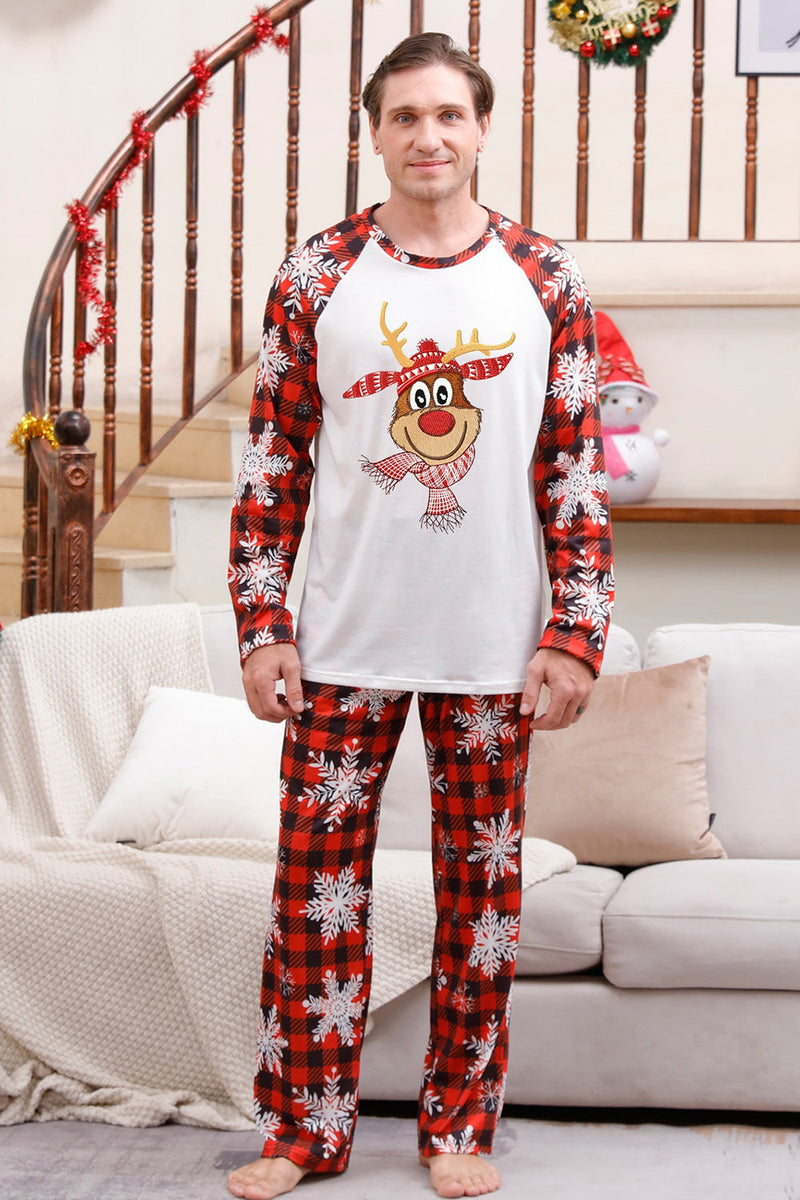 Load image into Gallery viewer, Plaid Family Christmas Pajamas Sets with Snowflake