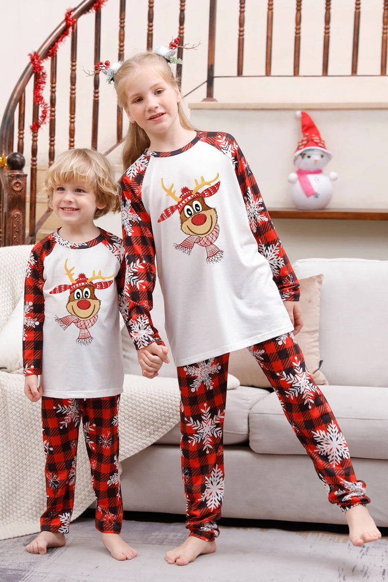 Load image into Gallery viewer, Plaid Family Christmas Pajamas Sets with Snowflake