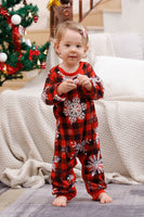 Load image into Gallery viewer, Plaid Family Christmas Pajamas Sets with Snowflake