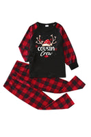 Load image into Gallery viewer, Print Family Christmas Pajamas with Red Plaid
