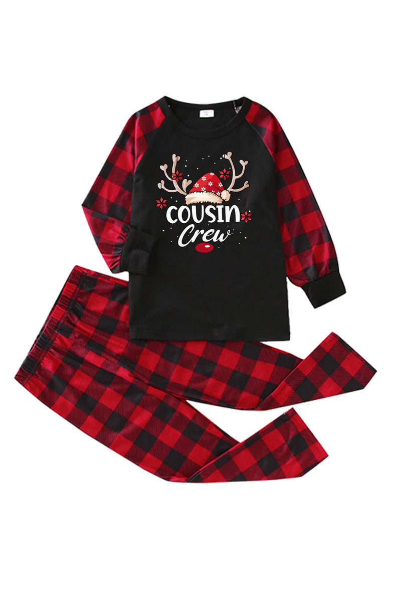 Load image into Gallery viewer, Print Family Christmas Pajamas with Red Plaid