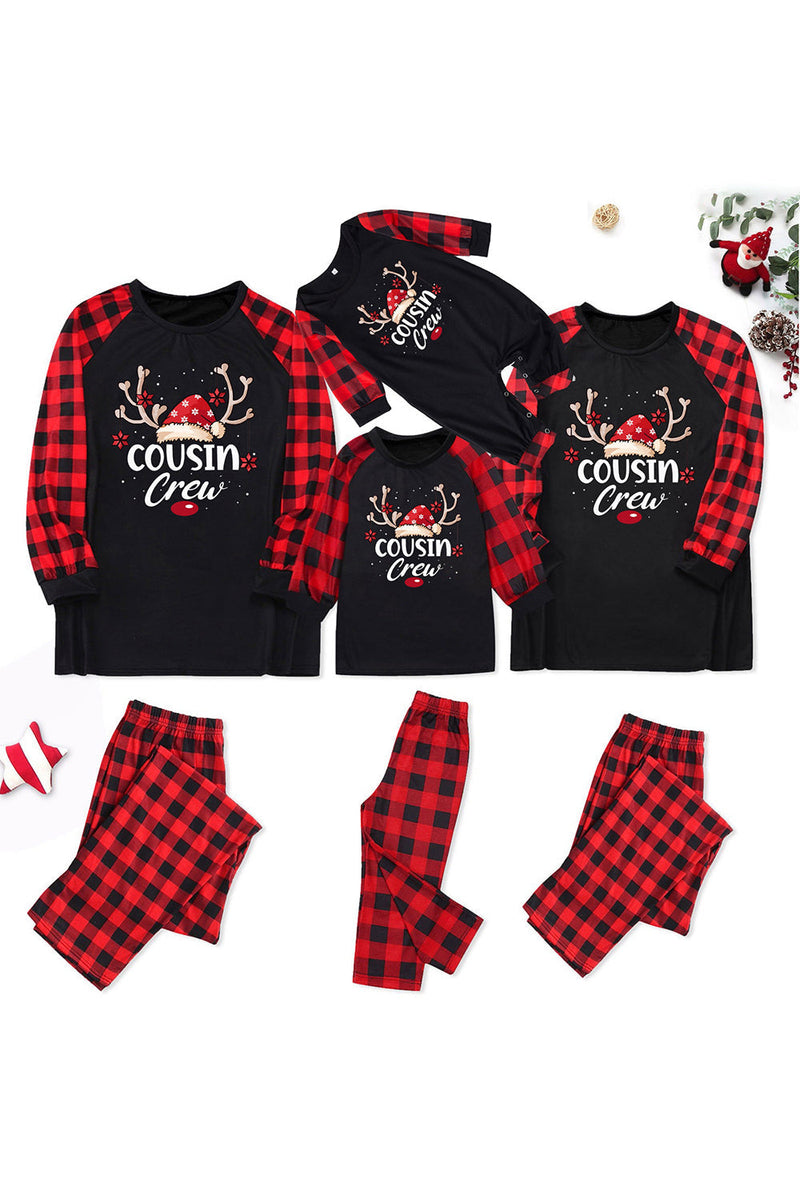 Load image into Gallery viewer, Print Family Christmas Pajamas with Red Plaid