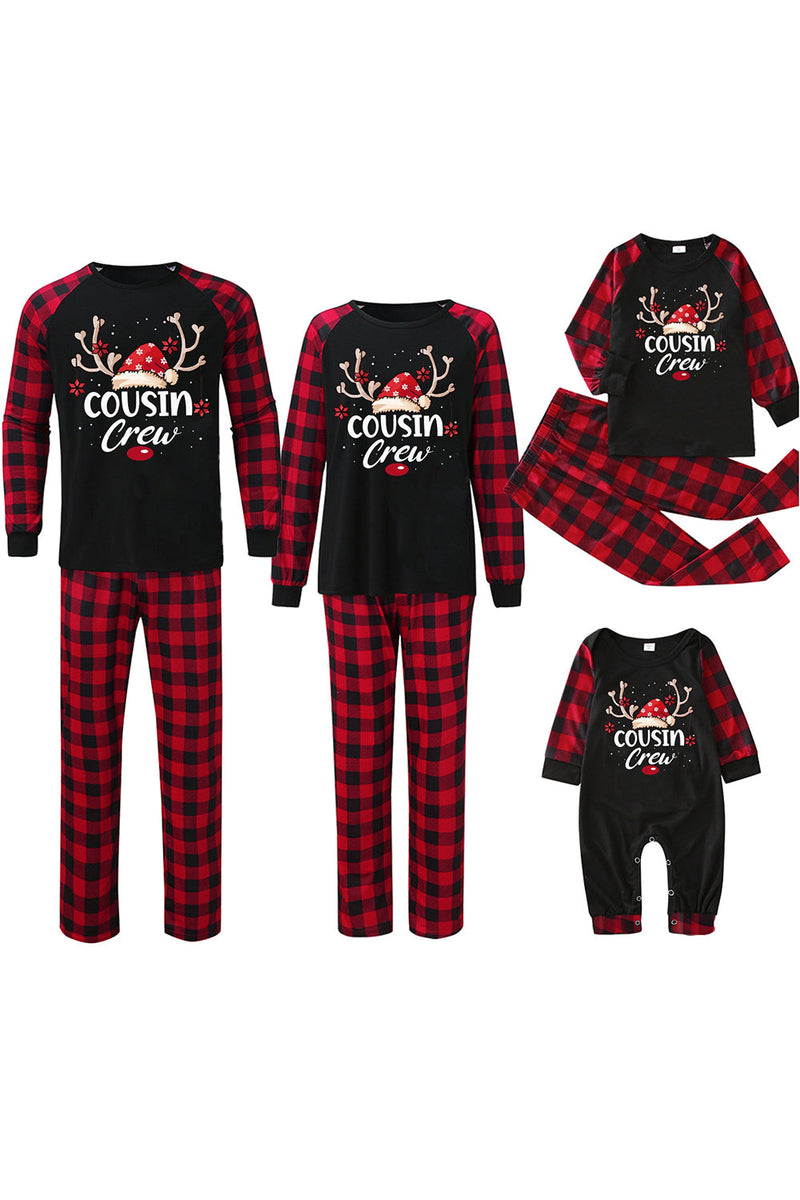 Load image into Gallery viewer, Print Family Christmas Pajamas with Red Plaid