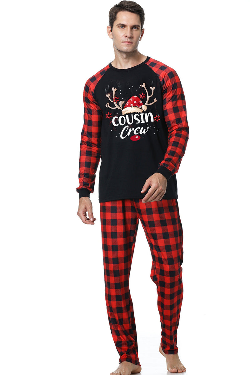 Load image into Gallery viewer, Print Family Christmas Pajamas with Red Plaid