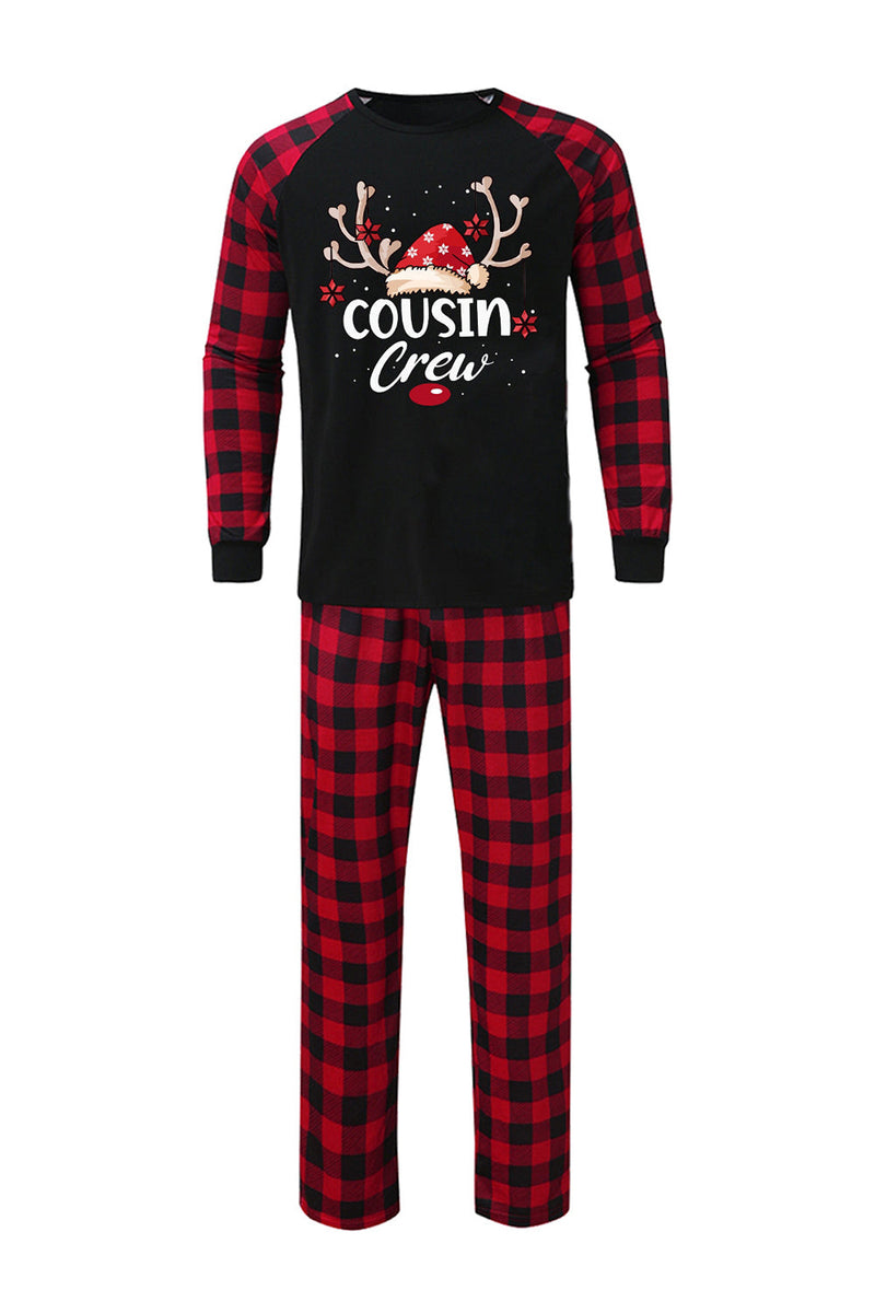Load image into Gallery viewer, Print Family Christmas Pajamas with Red Plaid